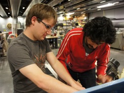 John and David operating a press brake